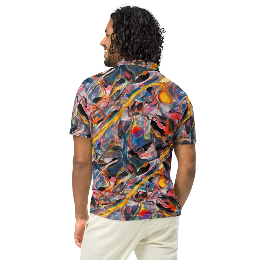 Brazen Rhapsody on Men's Slim Fit Polo Shirt — Back
