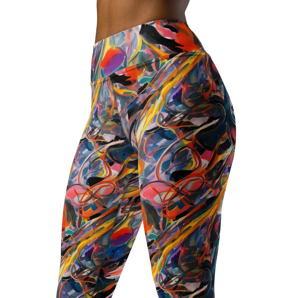Brazen Rhapsody on Yoga Leggings — Left Front