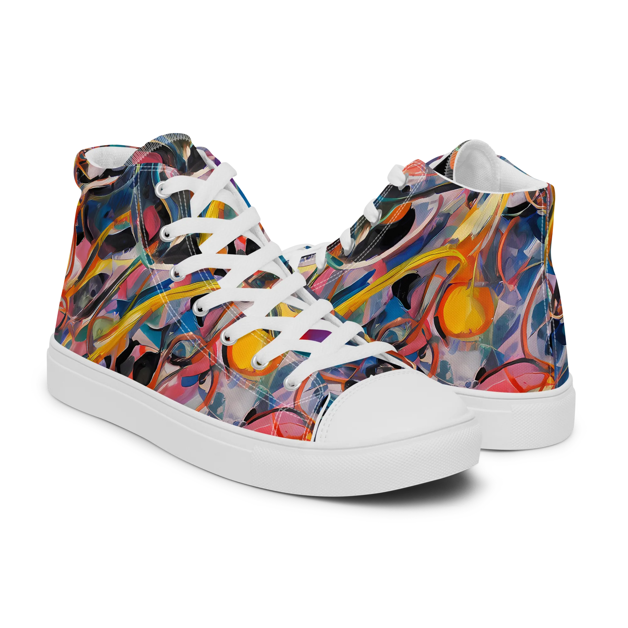 Brazen Rhapsody on Men's High Top Canvas Shoes — Right