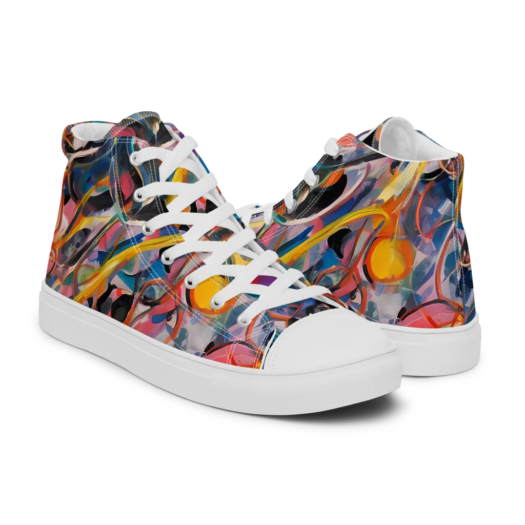 Brazen Rhapsody on Men's High Top Canvas Shoes — Right