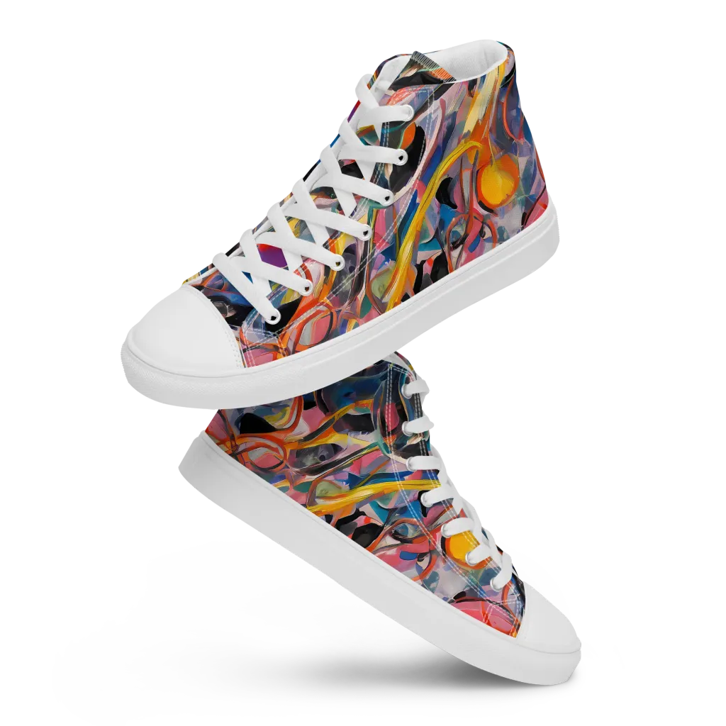 Brazen Rhapsody on Men's High Top Canvas Shoes — Front
