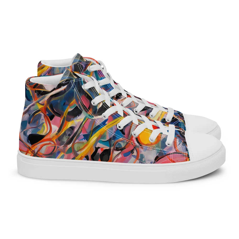 Brazen Rhapsody on Women's High Top Canvas Shoes — Right