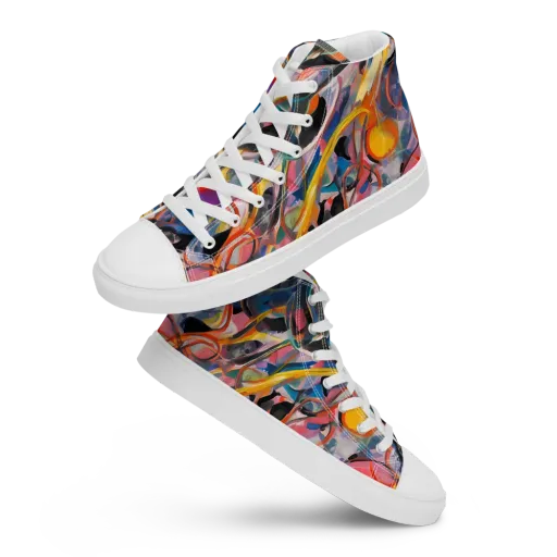 Brazen Rhapsody on a Women's High Top Canvas Shoes