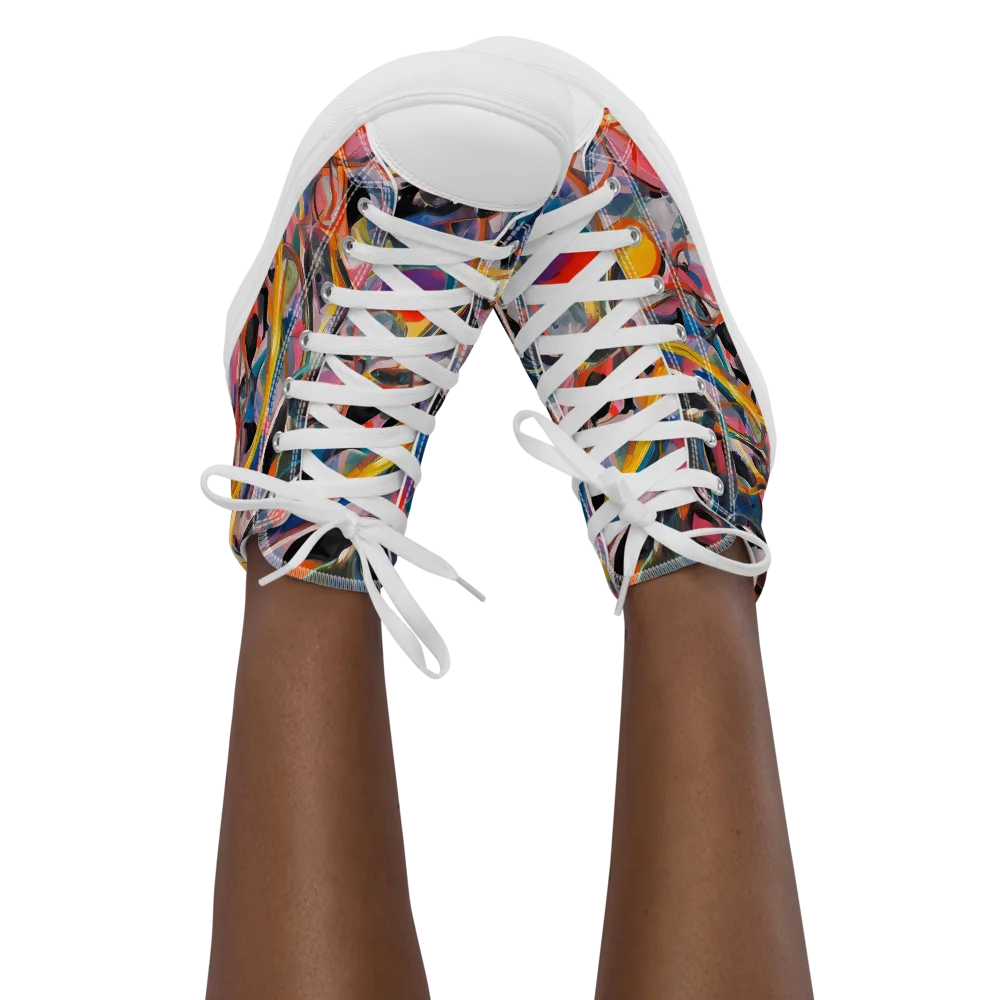 Brazen Rhapsody on Women's High Top Canvas Shoes — Front