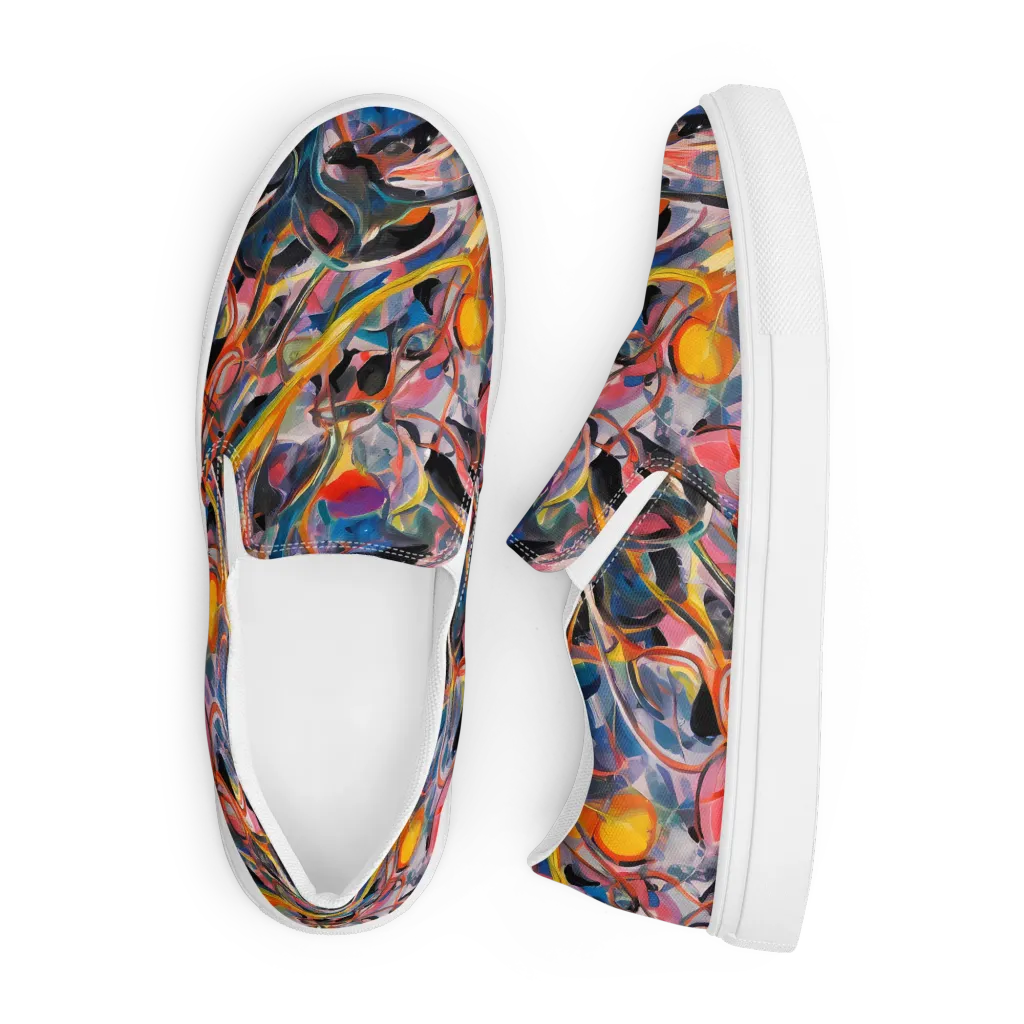 Brazen Rhapsody on Men's Slip-On Canvas Shoes — Front