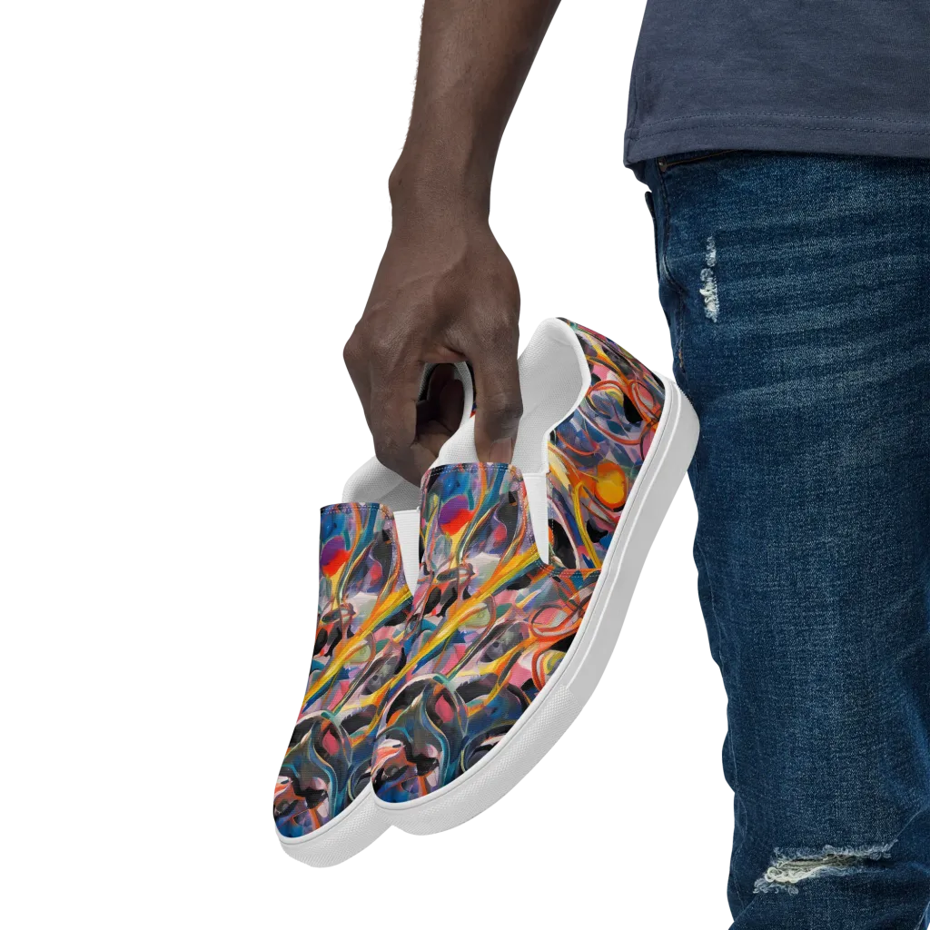 Brazen Rhapsody on Men's Slip-On Canvas Shoes — Left Front