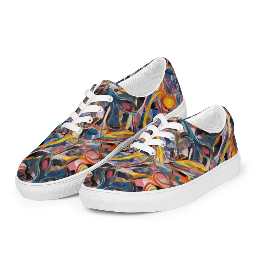 Brazen Rhapsody on Men's Lace-Up Canvas Shoes — Left Front