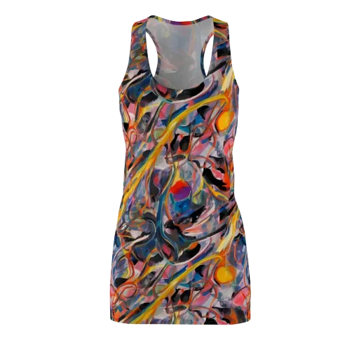Brazen Rhapsody on a Racerback Dress
