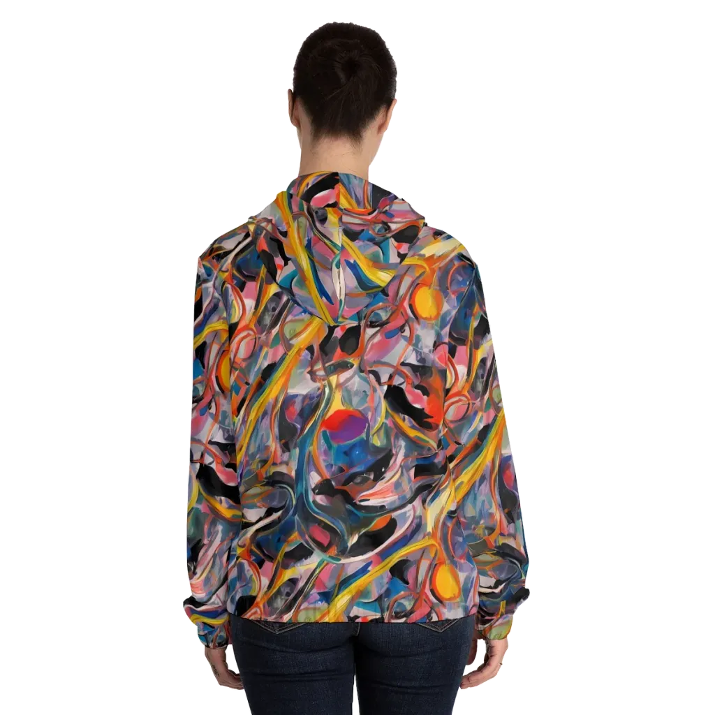 Brazen Rhapsody on Women's Full-Zip Hoodie — Back On Person