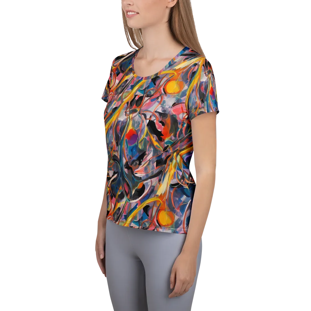 Brazen Rhapsody on Women's Athletic T-Shirt — Left