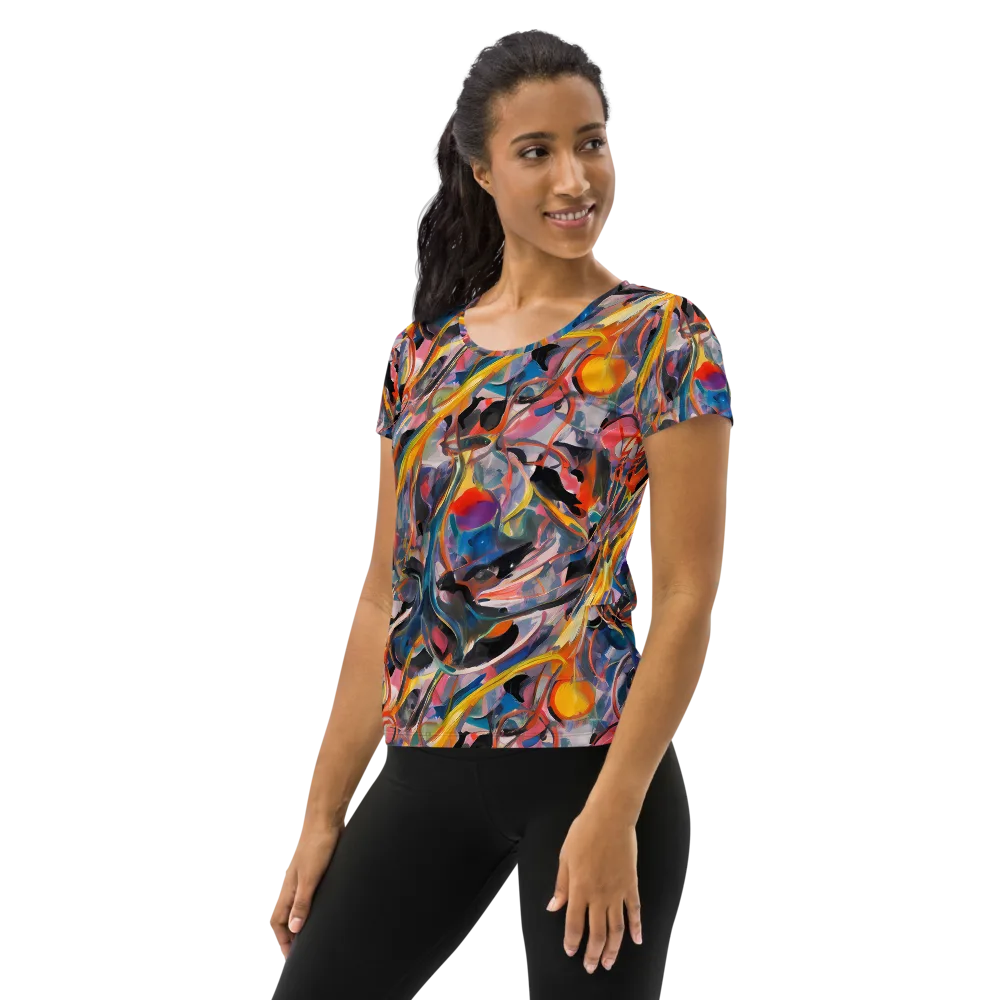 Brazen Rhapsody on Women's Athletic T-Shirt — Left