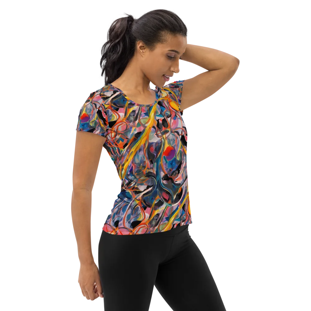 Brazen Rhapsody on Women's Athletic T-Shirt — Right