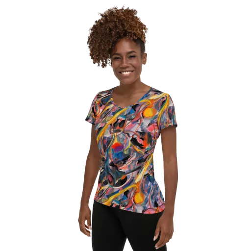 Brazen Rhapsody on a Women's Athletic T-Shirt