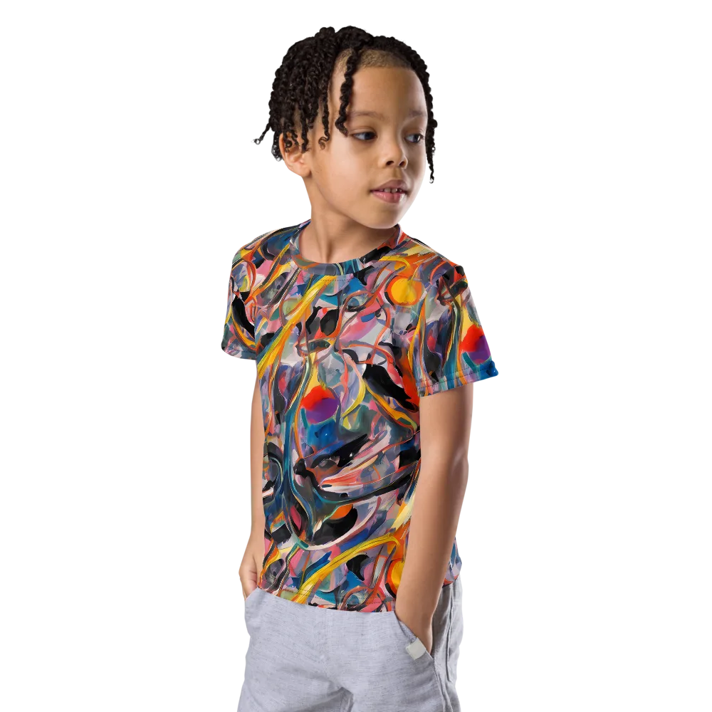Brazen Rhapsody on Kids Crew Neck T-Shirt — Left Front