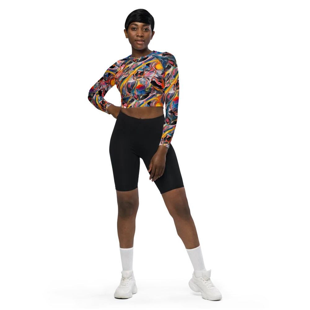 Brazen Rhapsody on Long Sleeve Crop Top — Front