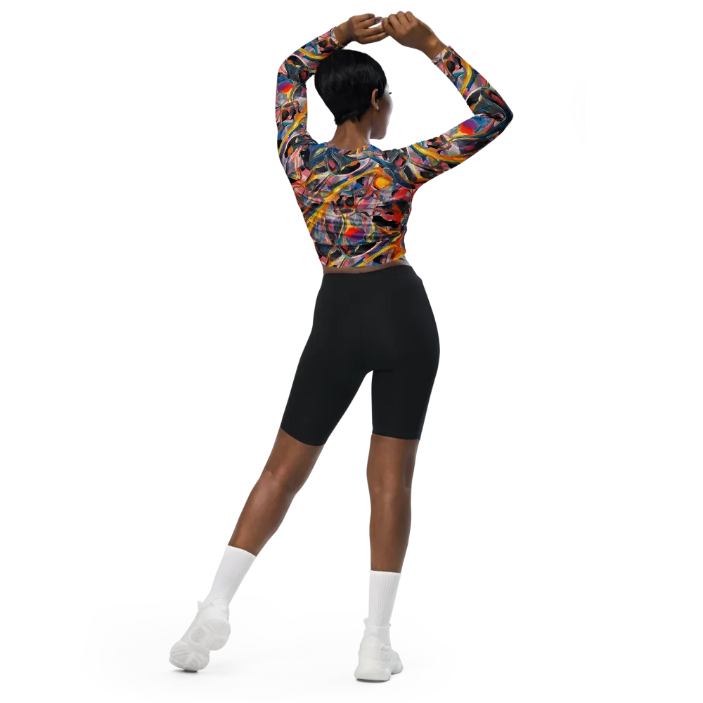 Brazen Rhapsody on Long Sleeve Crop Top — Back