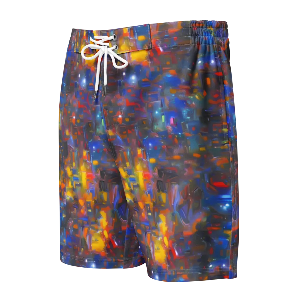 Abstract Conflux on Men's Board Shorts — Front
