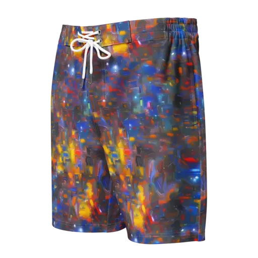 Abstract Conflux on a Men's Board Shorts