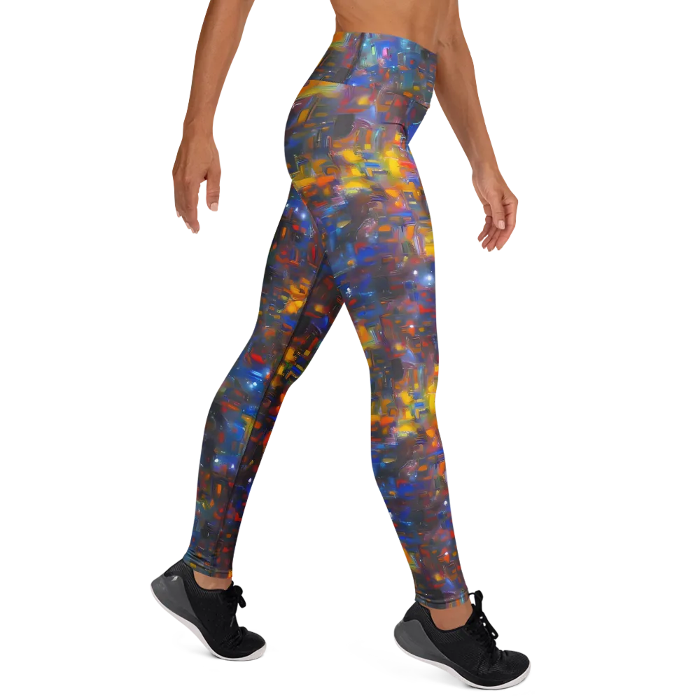 Abstract Conflux on Yoga Leggings — Right