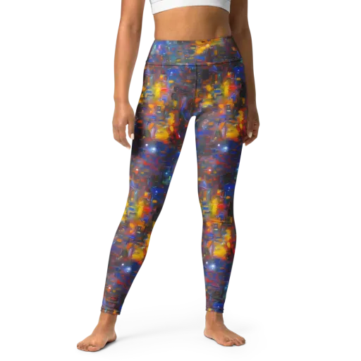 Abstract Conflux on a Yoga Leggings