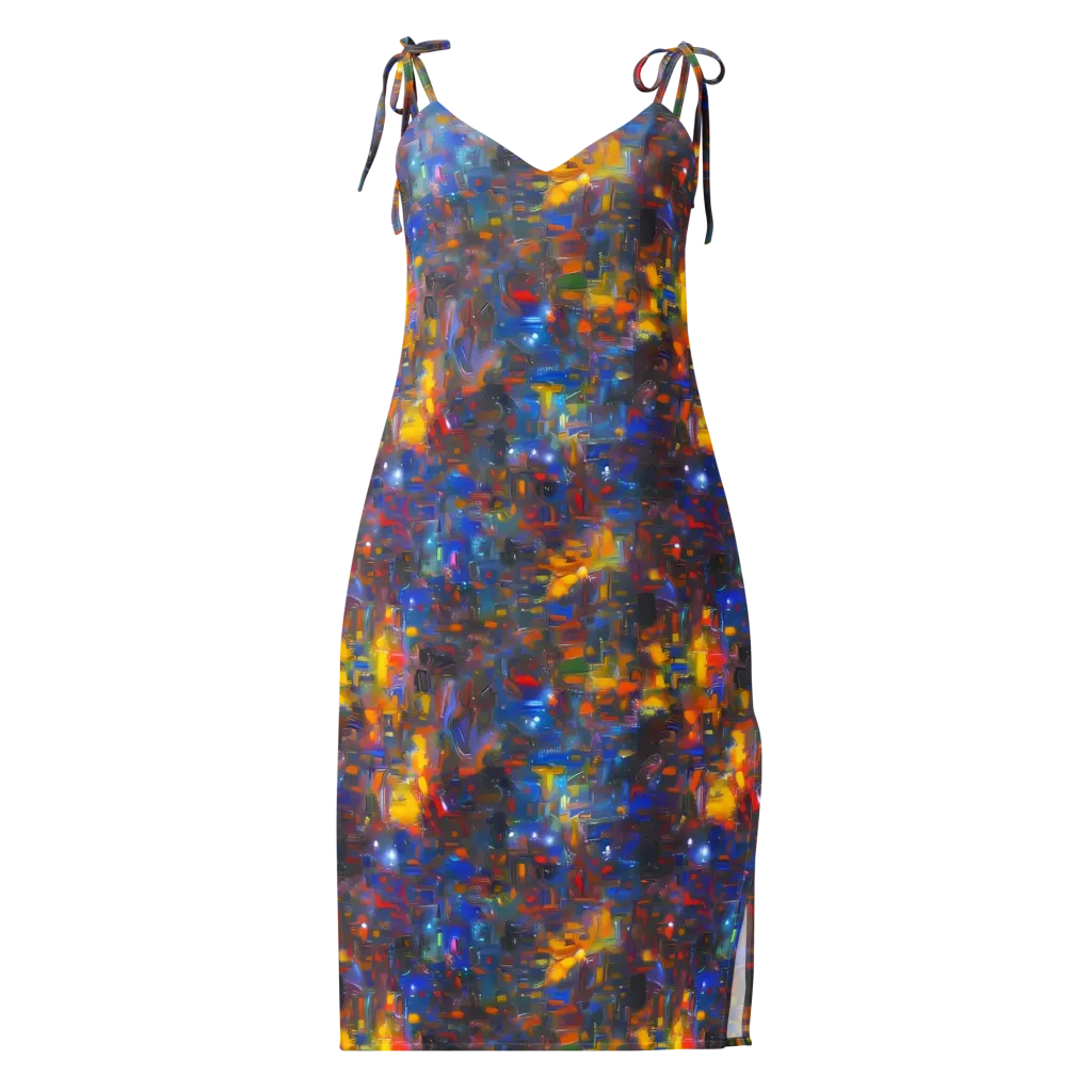 Abstract Conflux on Slip Dress — Front