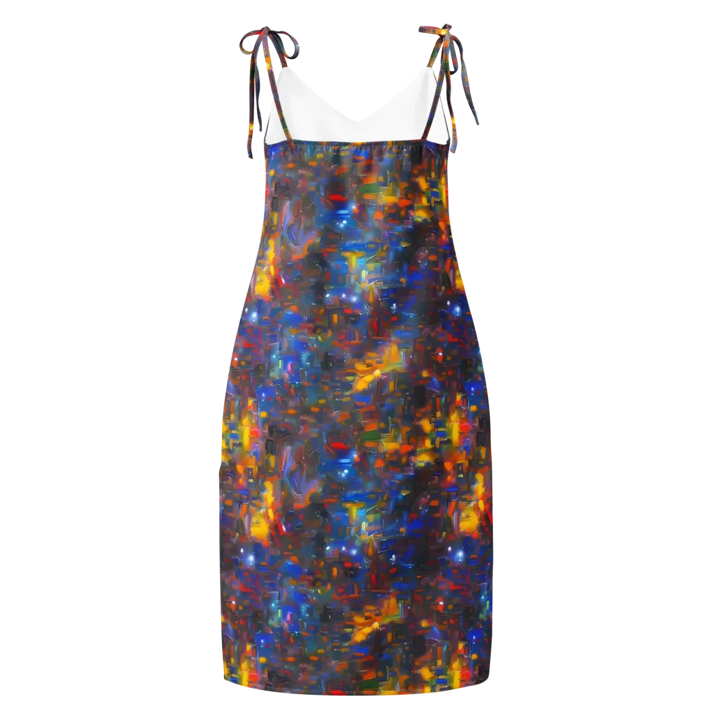 Abstract Conflux on Slip Dress — Back
