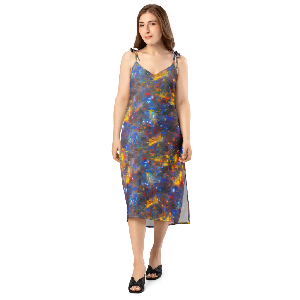 Abstract Conflux on Slip Dress — Front