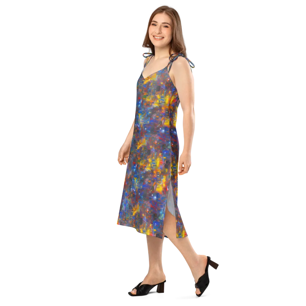 Abstract Conflux on Slip Dress — Left Front