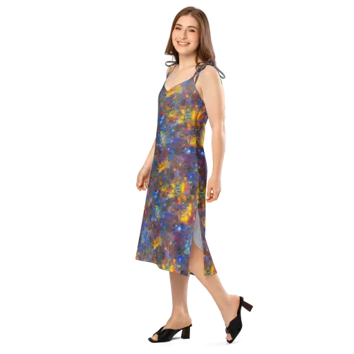 Abstract Conflux on a Slip Dress