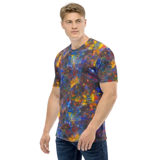 Abstract Conflux on a Men's Crew Neck T-Shirt