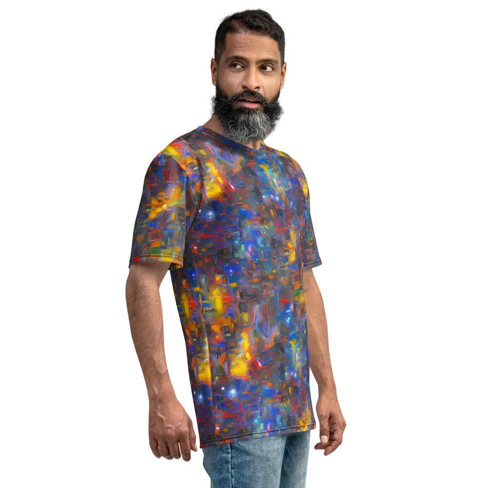 Abstract Conflux on Men's Crew Neck T-Shirt — Right