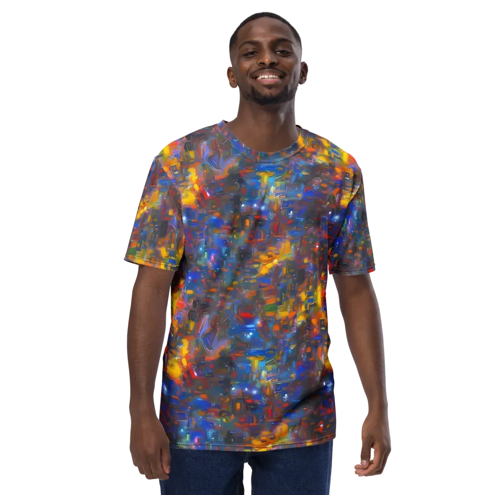 Abstract Conflux on Men's Crew Neck T-Shirt — Front