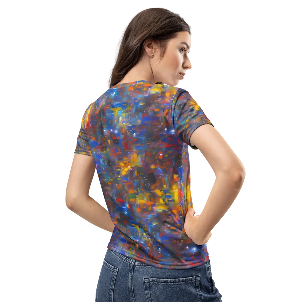 Abstract Conflux on Women's Crew Neck T-Shirt — Back