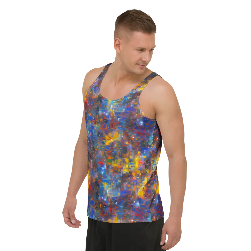 Abstract Conflux on Men's Tank Top — Left Front
