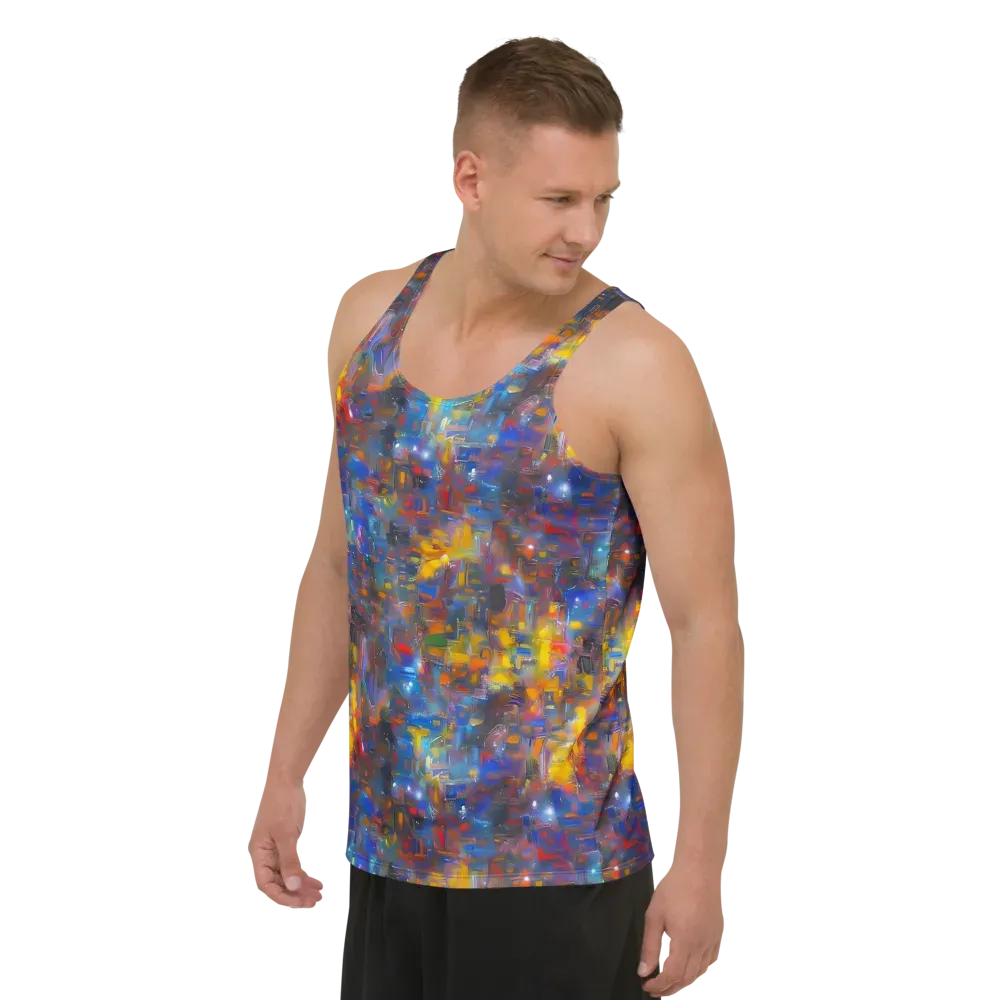 Abstract Conflux on Men's Tank Top — Left Front