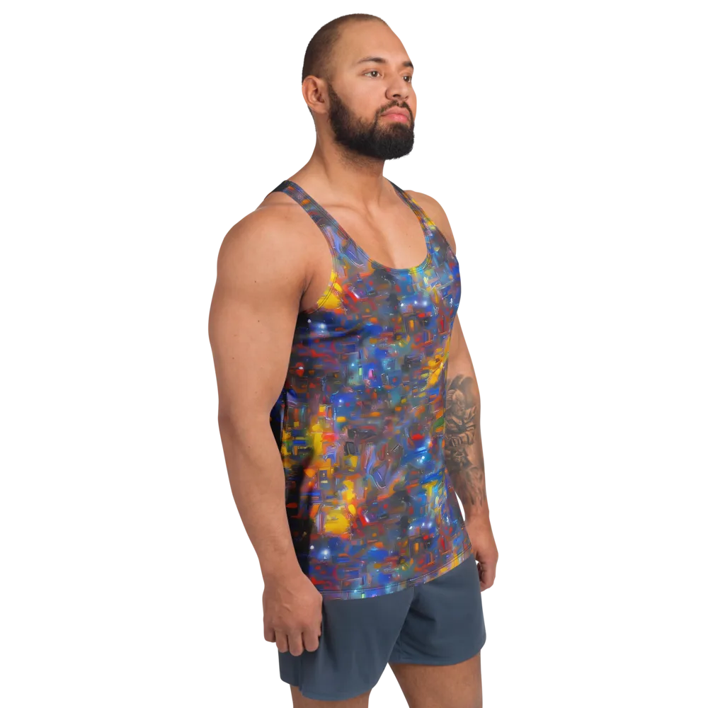 Abstract Conflux on Men's Tank Top — Right Front
