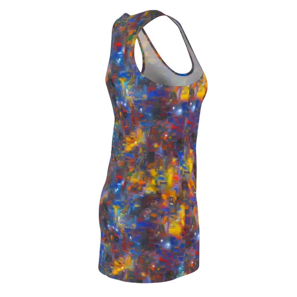 Abstract Conflux on Racerback Dress — Back Side
