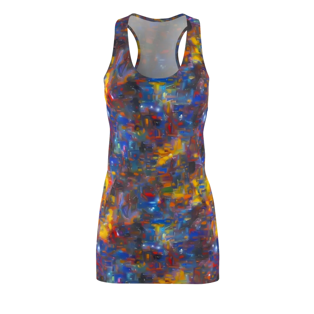 Abstract Conflux on Racerback Dress — Front