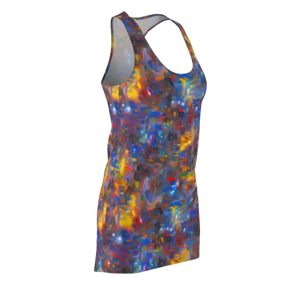 Abstract Conflux on Racerback Dress — Front Side