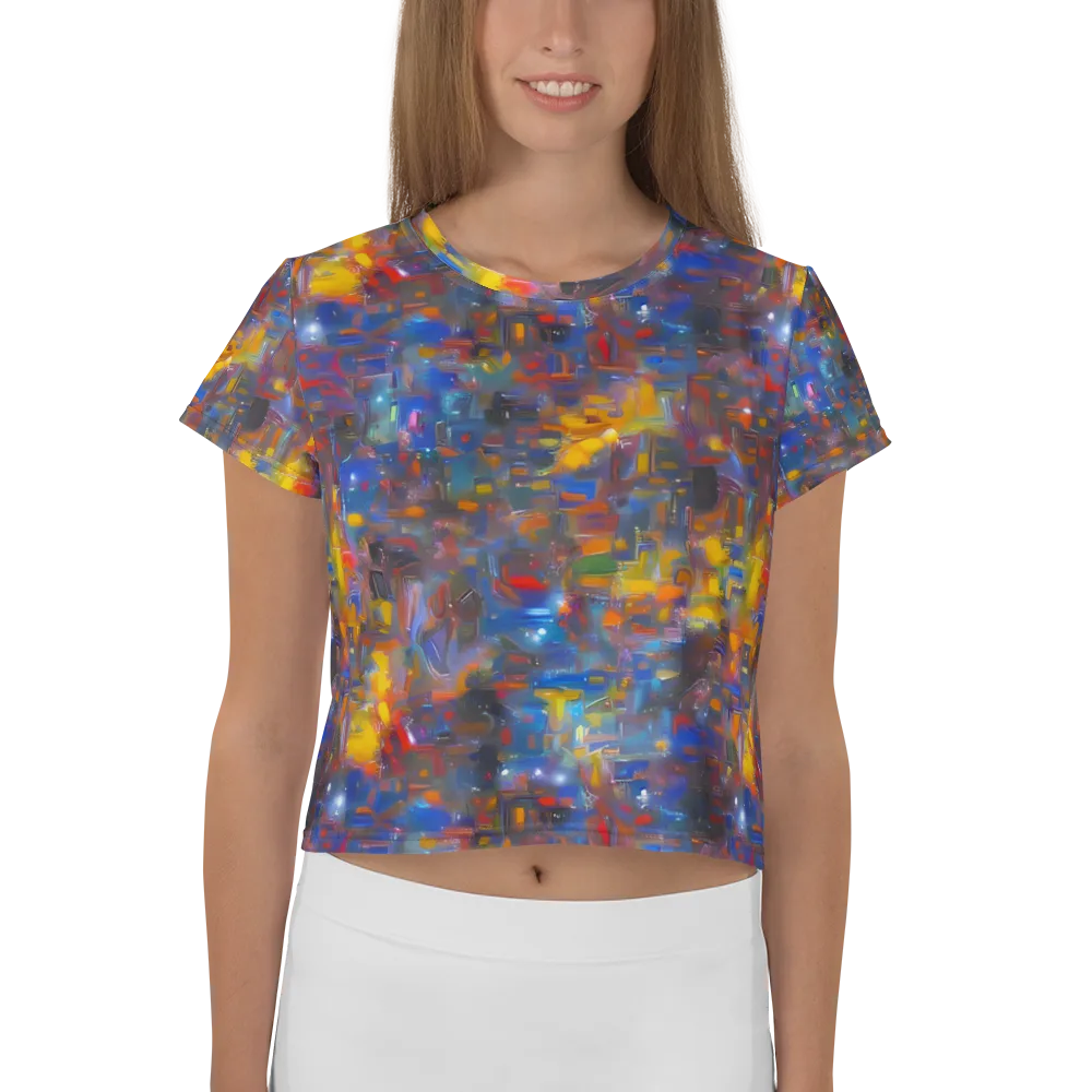 Abstract Conflux on Crop Tee — Front