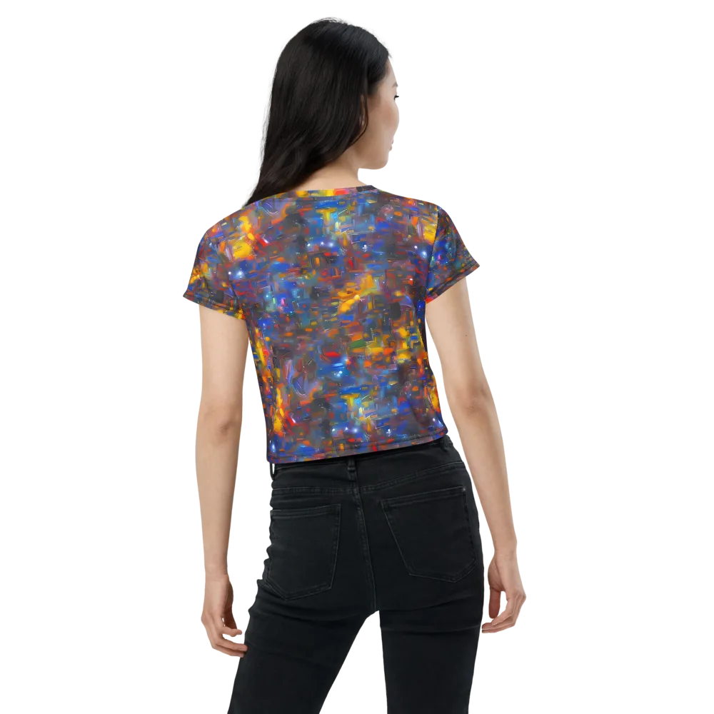 Abstract Conflux on Crop Tee — Back