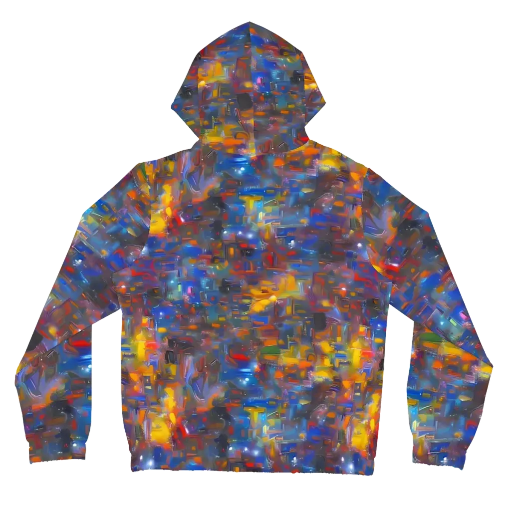 Abstract Conflux on Women's Full-Zip Hoodie — Back