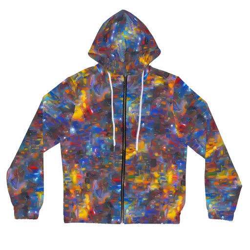 Abstract Conflux on a Women's Full-Zip Hoodie