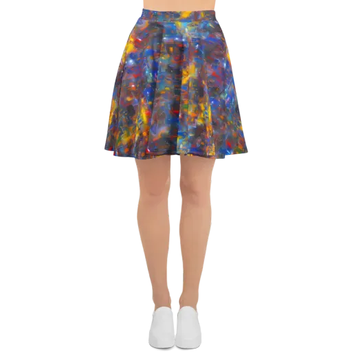 Abstract Conflux on a Skater Skirt
