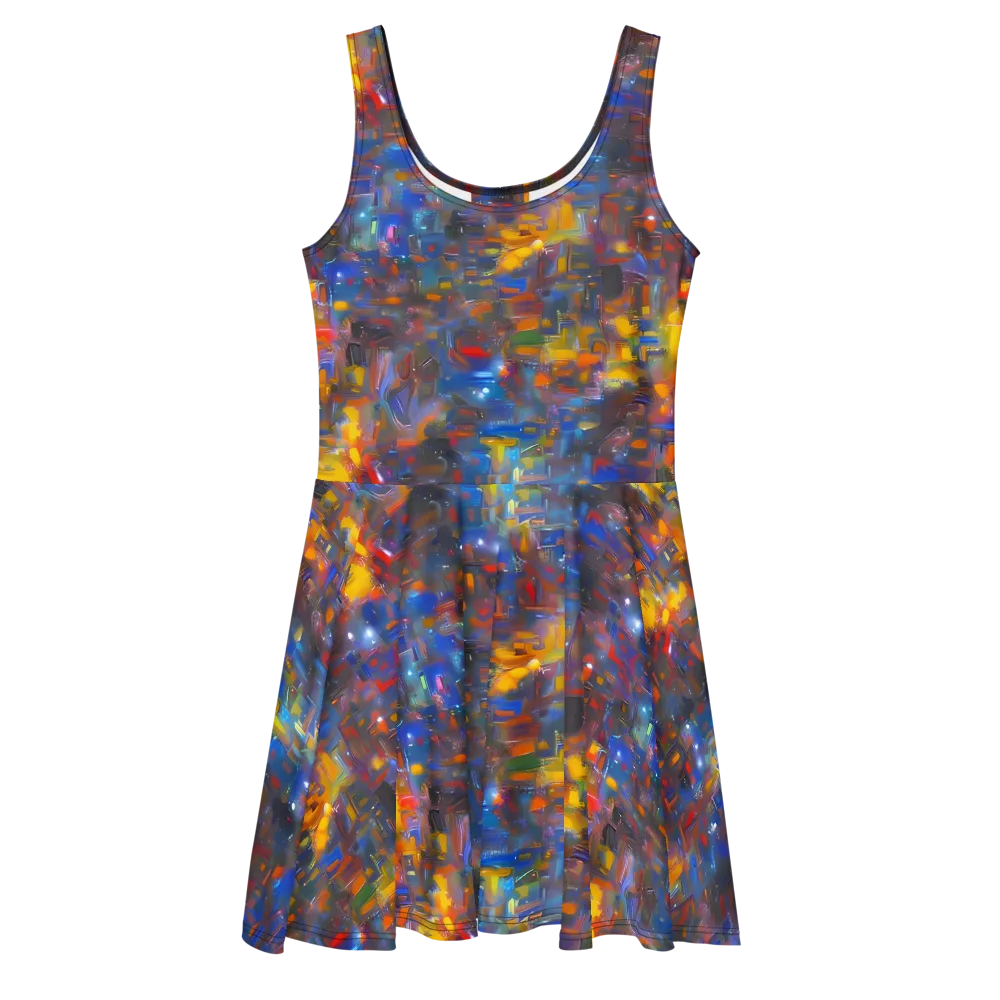 Abstract Conflux on Skater Dress — Front