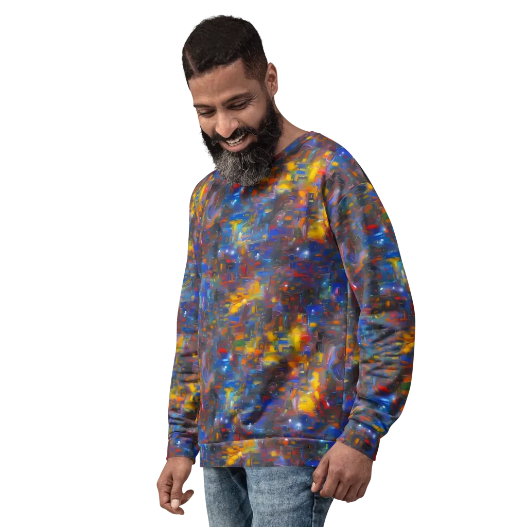 Abstract Conflux on Sweatshirt — Left Front