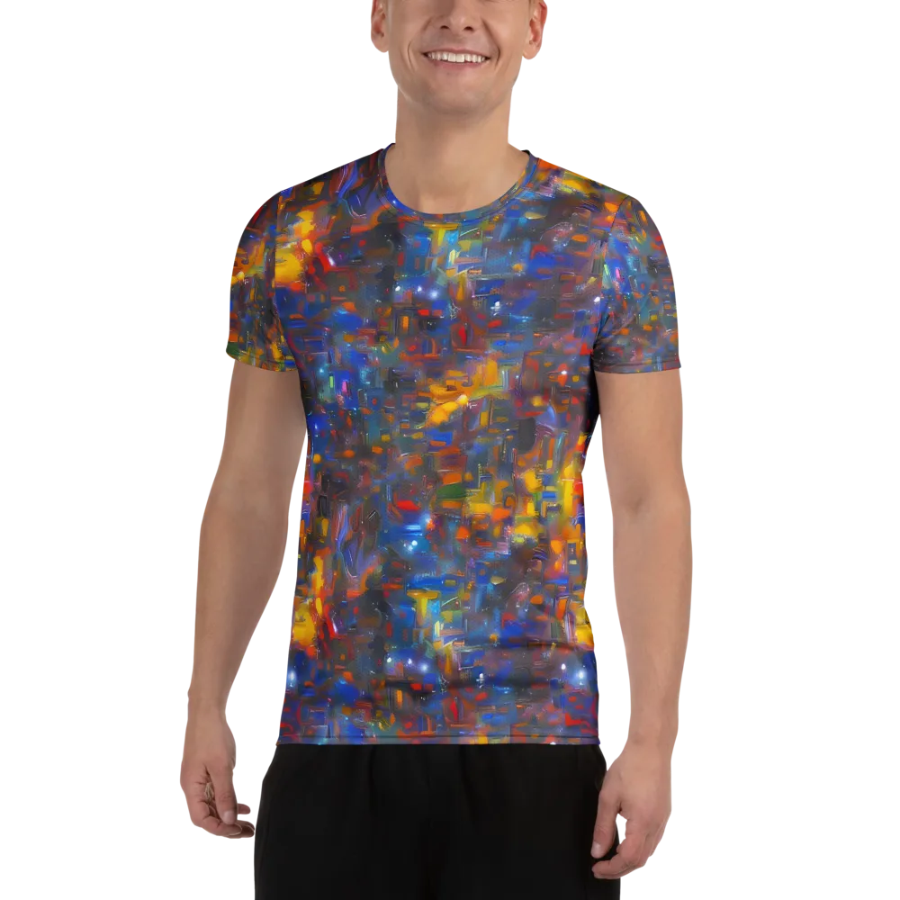 Abstract Conflux on Men's Athletic T-Shirt — Front
