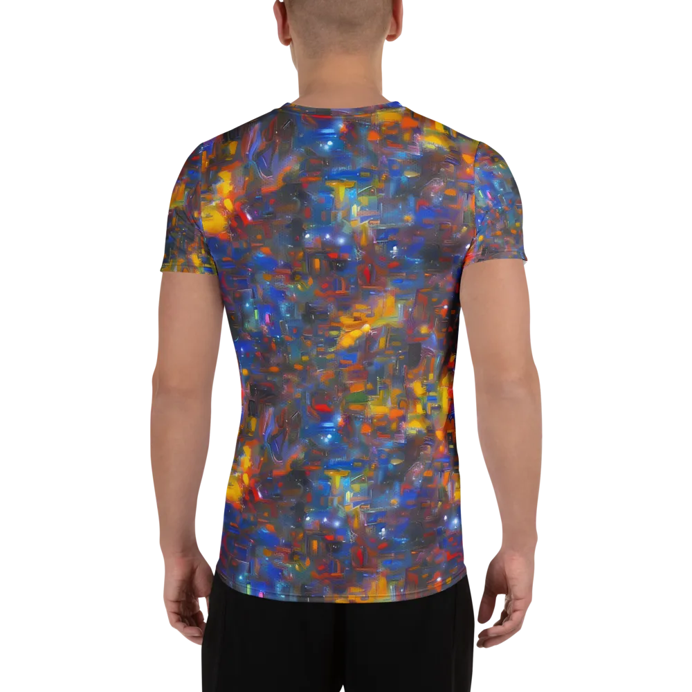 Abstract Conflux on Men's Athletic T-Shirt — Back