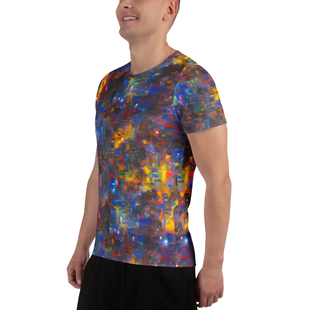 Abstract Conflux on Men's Athletic T-Shirt — Left