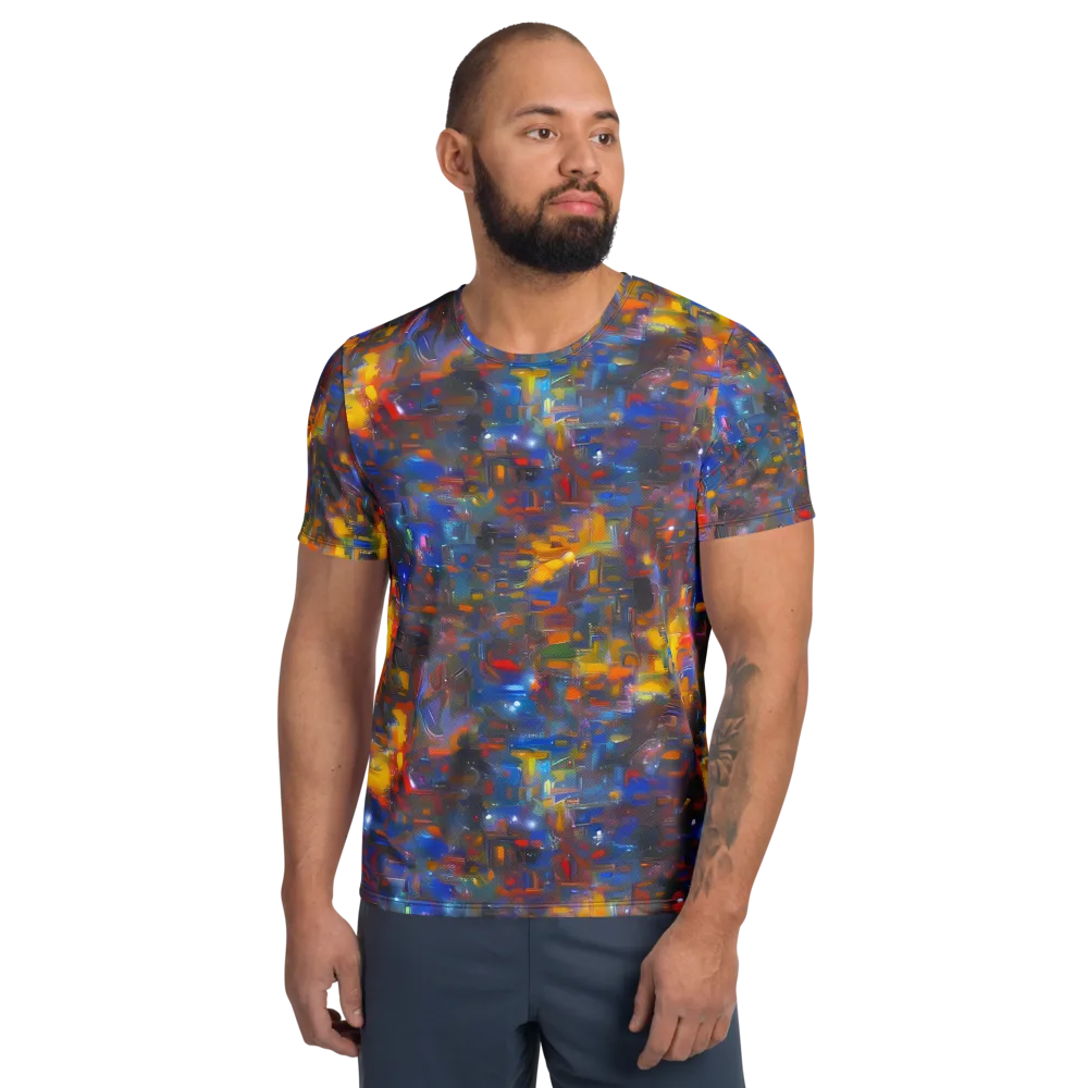 Abstract Conflux on Men's Athletic T-Shirt — Front